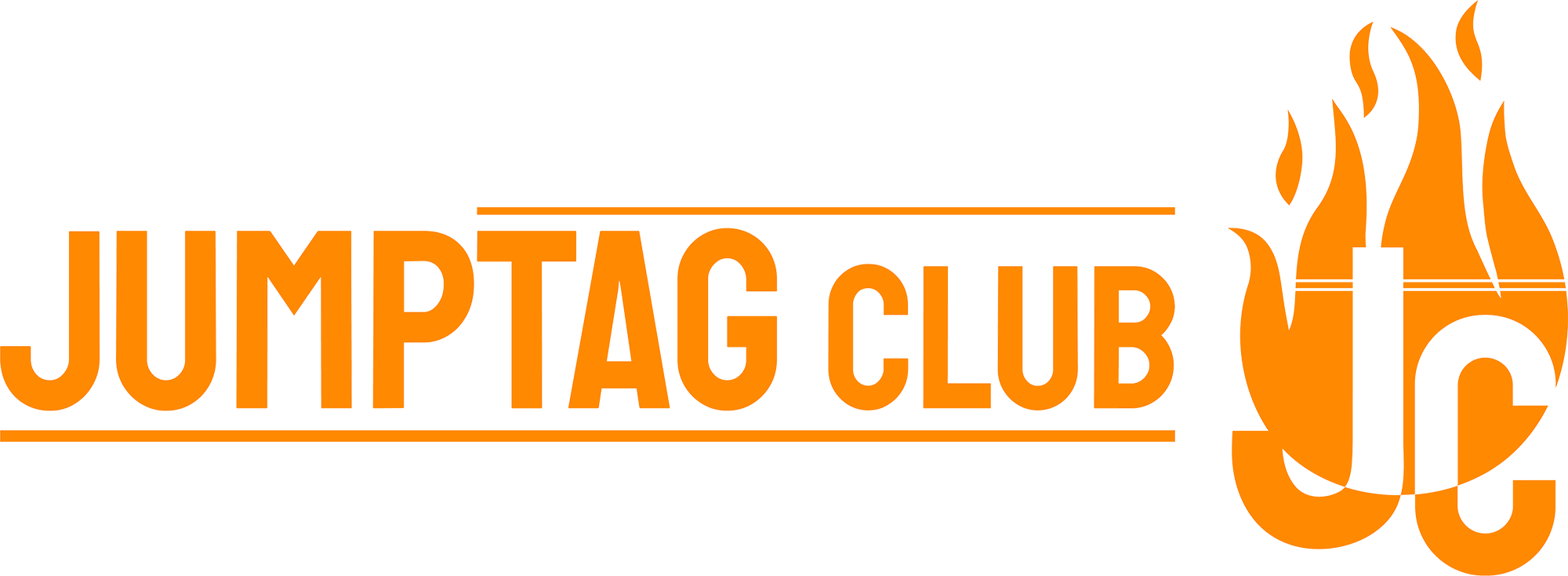 Orange Jumptag Club logomark and wordmark