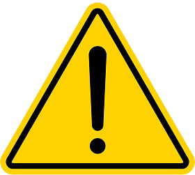 yellow warning sign